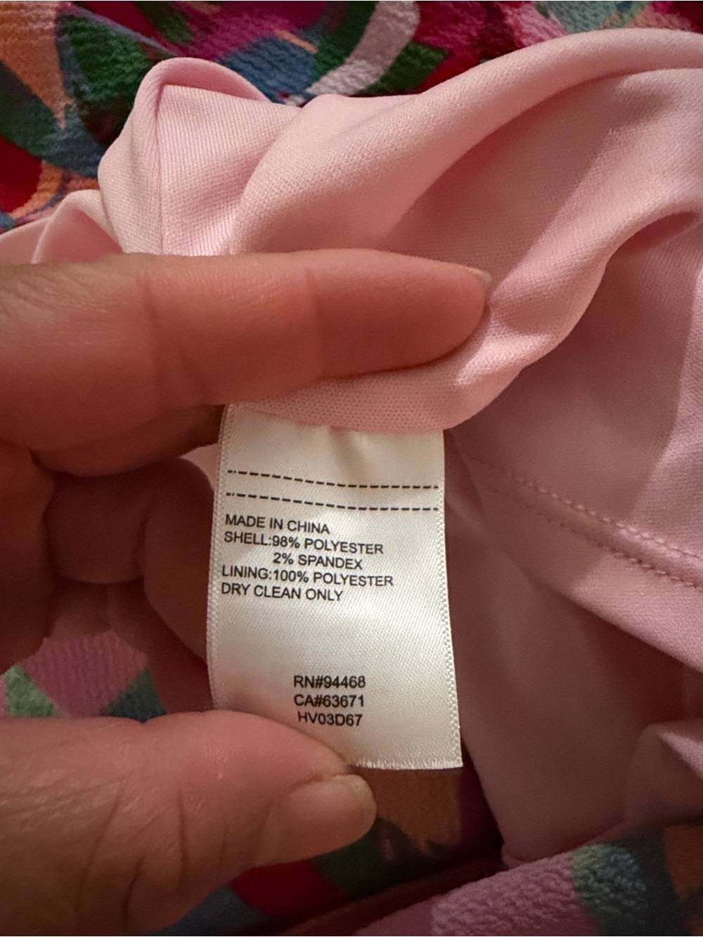 Women’s Pink Tropical Print dress - Picture 6 of 6